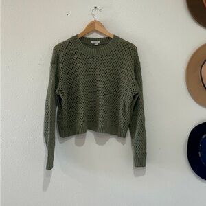 Elegant Olive Crew Neck Sweater